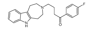 1-(4-Fluorophenyl)-4-(1,4,5,6-tetrahydroazepino[4,5-b]indol-3(2H)-yl)-1-butanone结构式