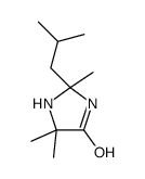 2,5,5-trimethyl-2-(2-methylpropyl)imidazolidin-4-one结构式