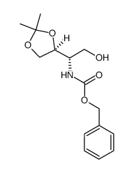 (4S,1'S)-4-[1'-(N-benzyloxycarbonyl)amino-2'-hydroxyethyl]-2,2-dimethyl-1,3-dioxolane Structure