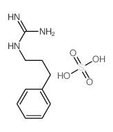 2-(3-phenylpropyl)guanidine,sulfuric acid Structure