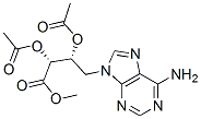 (2R,3R)-4-(6-Amino-9H-purin-9-yl)-2,3-bis(acetyloxy)butanoic acid methyl ester结构式