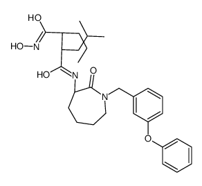 (2R,3S)-N4-Hydroxy-2-isobutyl-N1-[2-oxo-1-(3-phenoxybenzyl)-3-azepanyl]-3-propylsuccinamide结构式