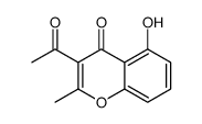 3-acetyl-5-hydroxy-2-methylchromen-4-one Structure