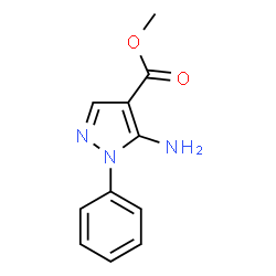 Methyl 5-amino-1-phenyl-1H-pyrazole-4-carboxylate结构式