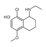 (8-chloro-5-methoxy-1,2,3,4-tetrahydronaphthalen-1-yl)-ethylazanium,chloride Structure