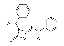 3-benzoyl-4-benzoylimino-[1,3]oxazetidin-2-one结构式
