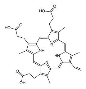 12-ethenyl-3,8,13,17-tetramethyl-21H,23H-Porphine-2,7,18-tripropanoic acid Structure