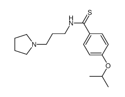 p-Isopropoxy-N-[3-(1-pyrrolidinyl)propyl]thiobenzamide结构式
