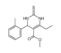 6-Ethyl-2-thioxo-4-o-tolyl-1,2,3,4-tetrahydro-pyrimidine-5-carboxylic acid methyl ester Structure