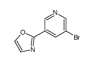2-(5-Bromopyridin-3-yl)oxazole Structure