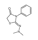 2-(Dimethylhydrazono)-3-phenylthiazol-4-one Structure