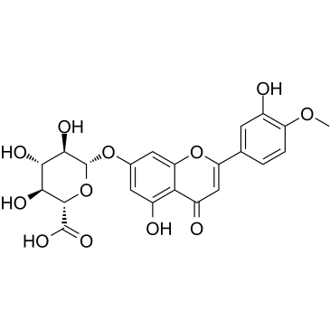 香叶木素-7-O-β-D-葡萄糖醛酸苷结构式