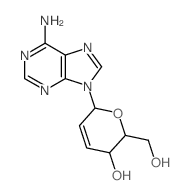 9H-Purin-6-amine,9-(2,3-dideoxy-D-erythro-hex-2-enopyranosyl)- (9CI) Structure