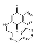 5,8-Quinolinedione, 6-(2-(4-pyridylmethylamino)ethyl)amino-结构式