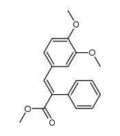 methyl (E)-α-(3',4'-dimethoxyphenylmethylene)benzeneacetate Structure