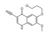 6-(3-Chloropropoxy)-7-methoxy-4-oxo-1,4-dihydro-3-quinolinecarbon itrile Structure