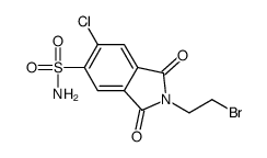 2-(2-bromoethyl)-6-chloro-1,3-dioxoisoindole-5-sulfonamide结构式