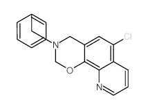 3-Benzyl-6-chloro-3,4-dihydro-2H-[1,3]oxazino[5,6-h]quinoline结构式