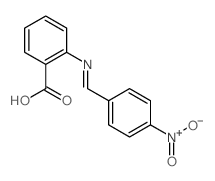 2-[(4-nitrophenyl)methylideneamino]benzoic acid结构式