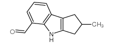 Cyclopent[b]indole-5-carboxaldehyde, 1,2,3,4-tetrahydro-2-methyl- (9CI)结构式