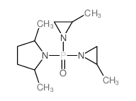 1-bis(2-methylaziridin-1-yl)phosphoryl-2,5-dimethyl-pyrrolidine Structure