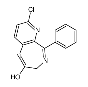 7-chloro-5-phenyl-1,3-dihydropyrido[3,2-e][1,4]diazepin-2-one结构式