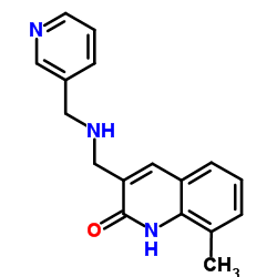 8-Methyl-3-{[(3-pyridinylmethyl)amino]methyl}-2(1H)-quinolinone Structure