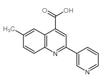 6-甲基-2-(3-吡啶基)喹啉-4-羧酸结构式