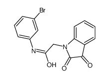 N-(3-bromophenyl)-2-(2,3-dioxoindol-1-yl)acetamide结构式