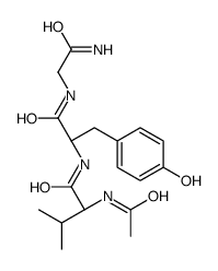 (2S)-2-acetamido-N-[(2S)-1-[(2-amino-2-oxoethyl)amino]-3-(4-hydroxyphenyl)-1-oxopropan-2-yl]-3-methylbutanamide Structure