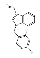 1-(2-氯-4-氟苄基)-1H-吲哚-3-甲醛结构式