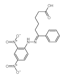 6-[(2,4-dinitrophenyl)hydrazinylidene]-6-phenyl-hexanoic acid结构式