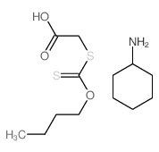 2-butoxycarbothioylsulfanylacetic acid; cyclohexanamine结构式