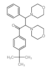 1-Propanone,1-[4-(1,1-dimethylethyl)phenyl]-2,3-di-4-morpholinyl-3-phenyl-结构式
