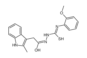 1-(2-methoxyphenyl)-3-[[2-(2-methyl-1H-indol-3-yl)acetyl]amino]thiourea Structure