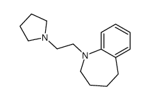 2,3,4,5-Tetrahydro-1-[2-(1-pyrrolidinyl)ethyl]-1H-1-benzazepine结构式