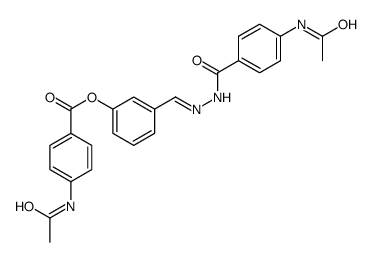 [3-[(E)-[(4-acetamidobenzoyl)hydrazinylidene]methyl]phenyl] 4-acetamidobenzoate Structure