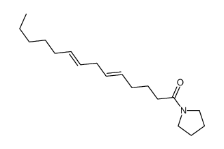 1-(1-Oxo-5,8-tetradecadienyl)pyrrolidine structure