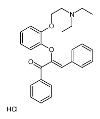 (Z)-2-[2-[2-(diethylamino)ethoxy]phenoxy]-1,3-diphenylprop-2-en-1-one,hydrochloride Structure