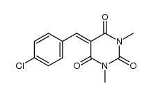 5-(4-chlorobenzylidene)-1,3-dimethyl-2,4,6(1H,3H,5H)pyrimidinetrione Structure