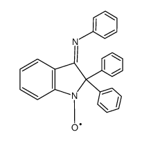 1,2-dihydro-2,2-diphenyl-3H-indole-3-phenylimino-1-oxyl Structure
