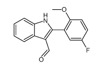 1H-Indole-3-carboxaldehyde,2-(5-fluoro-2-methoxyphenyl)-(9CI) picture