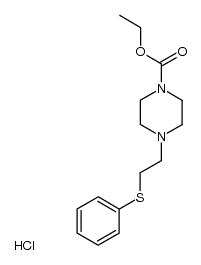 1-ethoxycarbonyl-4-(2-phenylthioethyl)piperazine hydrochloride Structure