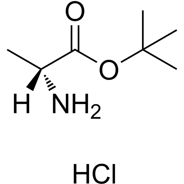 D-丙氨酸叔丁酯盐酸盐结构式