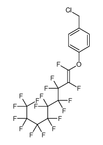 1-(chloromethyl)-4-(1,2,3,3,4,4,5,5,6,6,7,7,8,8,9,9,9-heptadecafluoronon-1-enoxy)benzene结构式