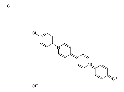 1-(4-chlorophenyl)-4-[1-(4-chlorophenyl)pyridin-1-ium-4-yl]pyridin-1-ium,dichloride Structure