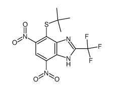 4-tert-butylsulfanyl-5,7-dinitro-2-trifluoromethyl-1(3)H-benzoimidazole结构式