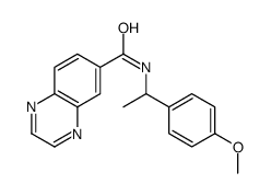 6-Quinoxalinecarboxamide,N-[1-(4-methoxyphenyl)ethyl]-(9CI) structure