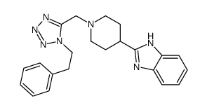 1H-Benzimidazole,2-[1-[[1-(2-phenylethyl)-1H-tetrazol-5-yl]methyl]-4-piperidinyl]-(9CI) structure