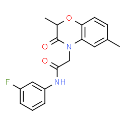 4H-1,4-Benzoxazine-4-acetamide,N-(3-fluorophenyl)-2,3-dihydro-2,6-dimethyl-3-oxo-(9CI)结构式